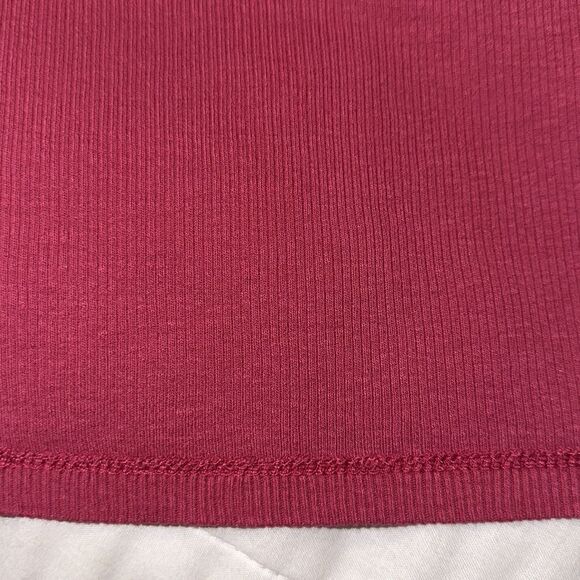 Lucky Brand XL Anemone Deep Pink Long Sleeve Ribbed Knit Snap Cotton Henley - Picture 15 of 16
